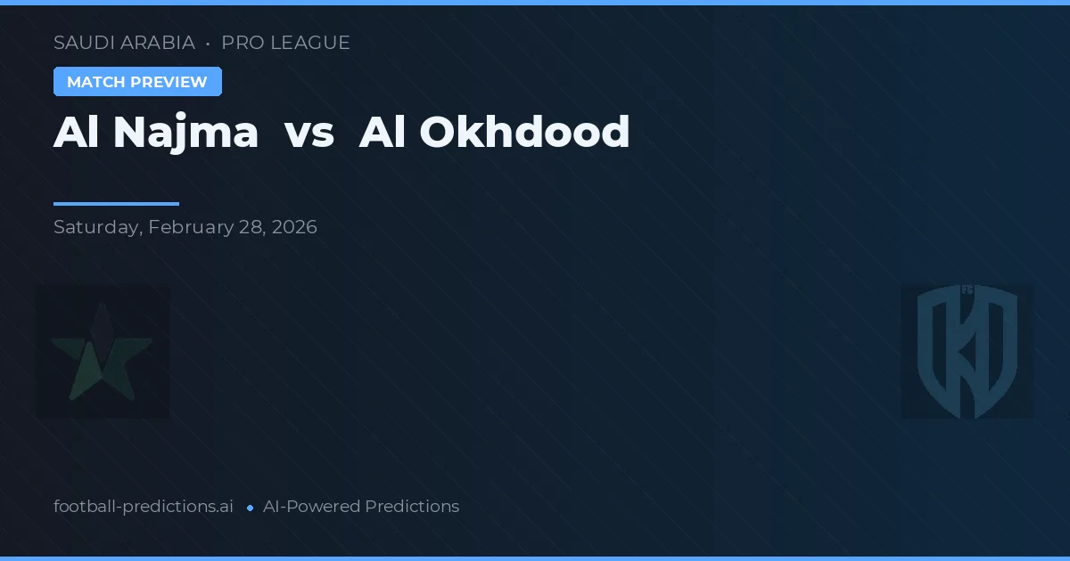Al Najma vs Al Okhdood — typy i zapowiedź meczu