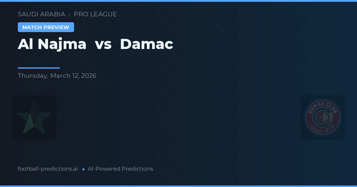 Al Najma vs Damac — typy i zapowiedź meczu