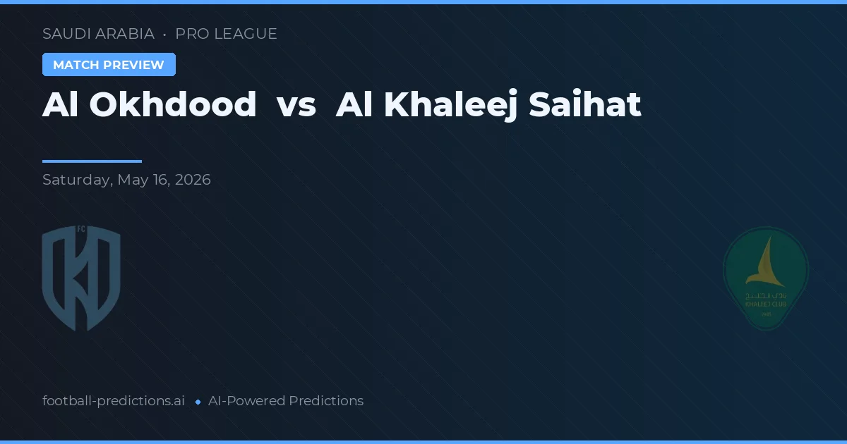 Al Okhdood vs Al Khaleej Saihat — typy i zapowiedź meczu