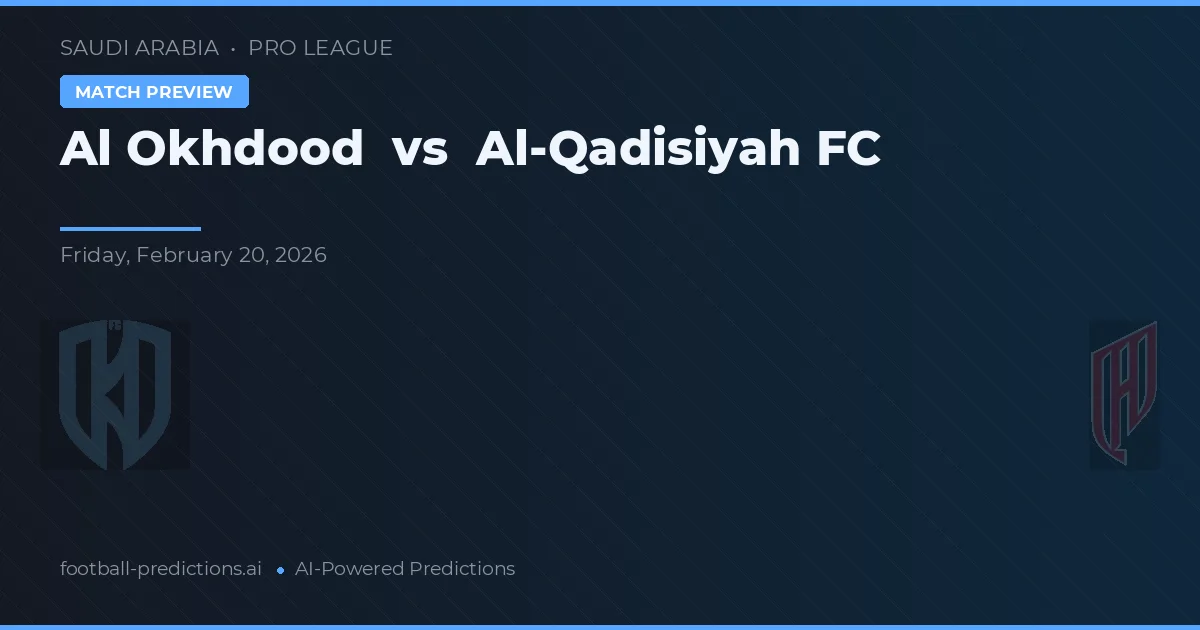Al Okhdood vs Al-Qadisiyah FC — typy i zapowiedź meczu