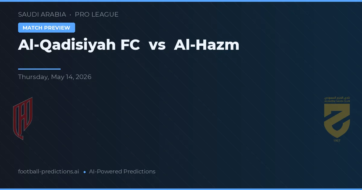 Al-Qadisiyah FC vs Al-Hazm — typy i zapowiedź meczu