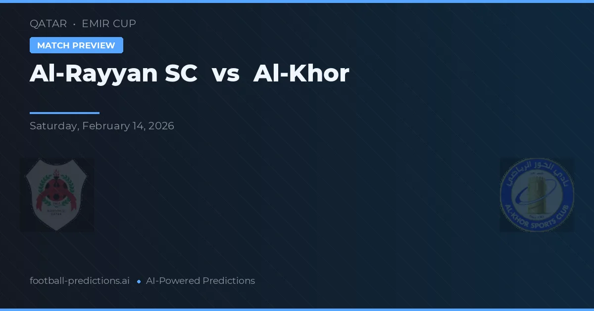 Al-Rayyan SC vs Al-Khor — typy i zapowiedź meczu