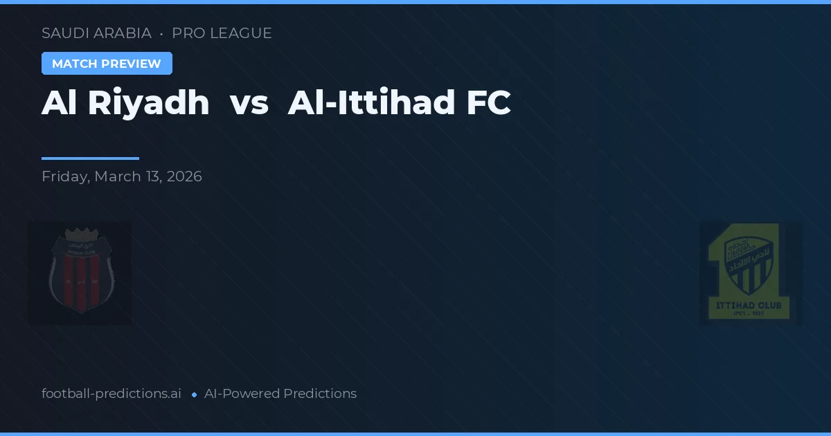 Al Riad vs Al-Ittihad FC — typy i zapowiedź meczu