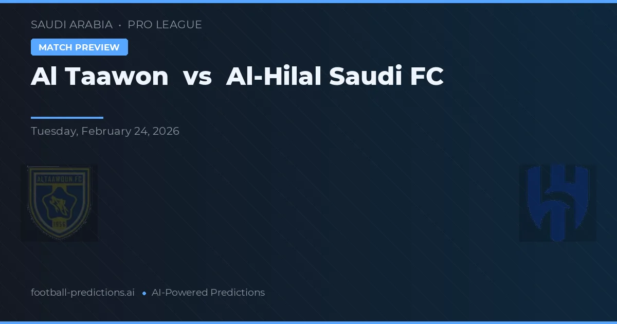 Al Taawon vs Al-Hilal Saudi FC — typy i zapowiedź meczu