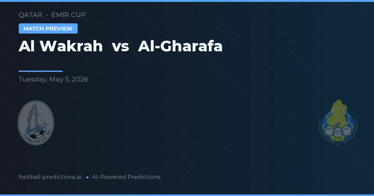 Al Wakrah vs Al-Gharafa — typy i zapowiedź meczu
