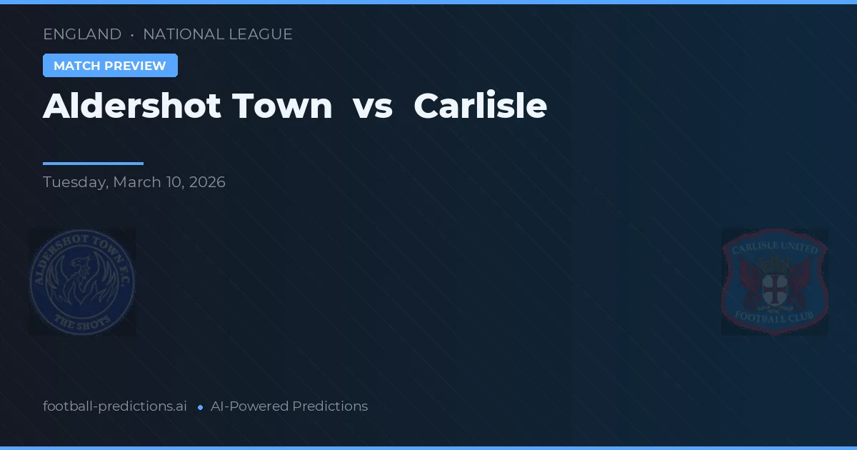 Aldershot Town vs Carlisle — typy i zapowiedź meczu