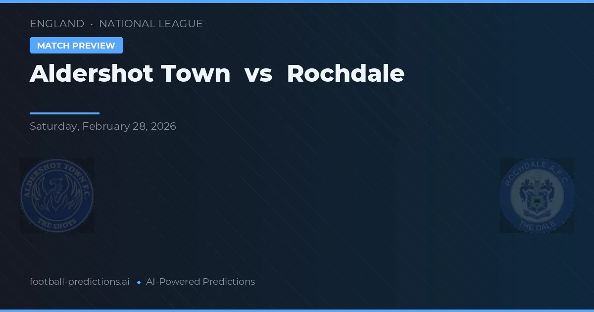 Aldershot Town vs Rochdale — typy i zapowiedź meczu