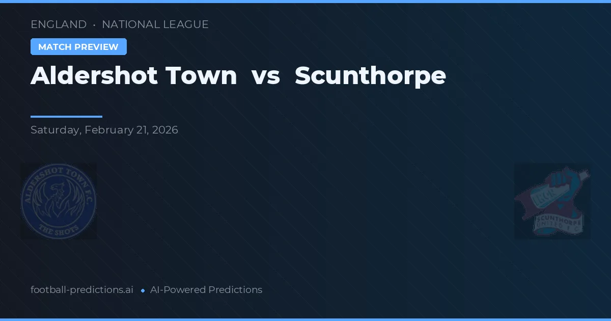 Aldershot Town vs Scunthorpe — typy i zapowiedź meczu