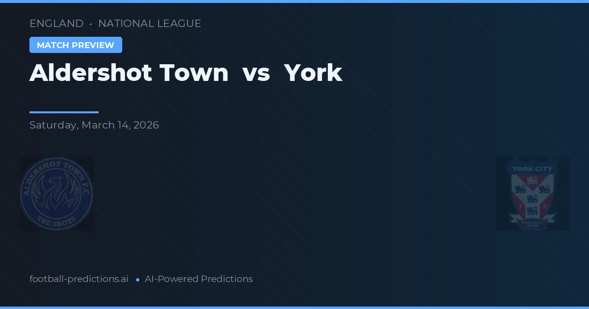 Aldershot Town vs York — typy i zapowiedź meczu