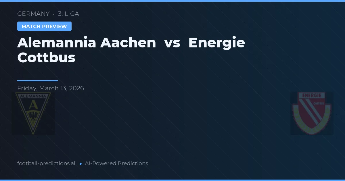 Alemannia Aachen vs Energie Cottbus — typy i zapowiedź meczu