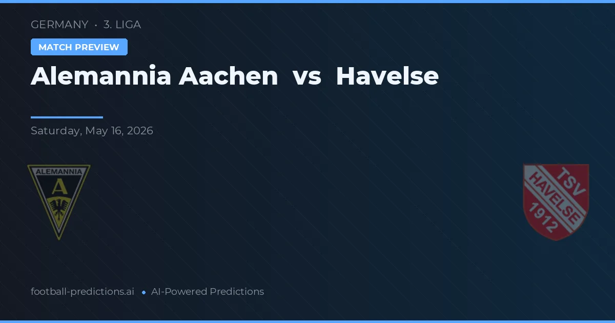 Alemannia Aachen vs Havelse — typy i zapowiedź meczu