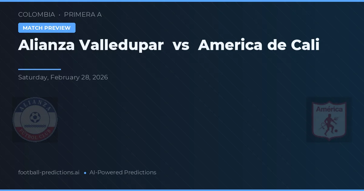 Alianza Valledupar vs América Cali — typy i zapowiedź meczu