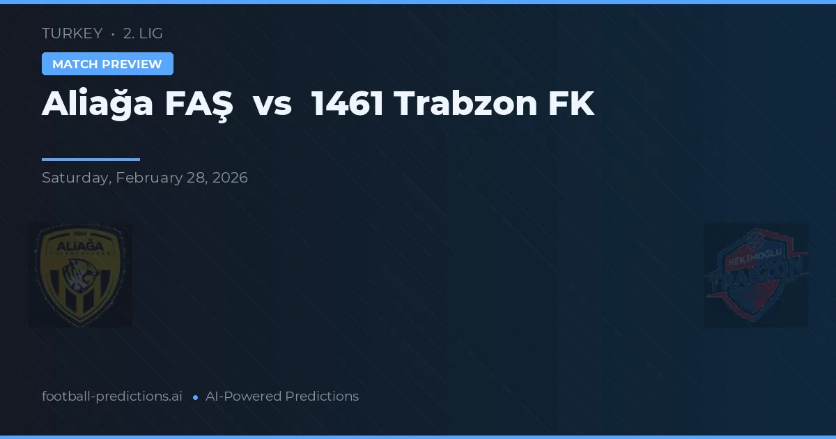 Aliağa Fener vs 1461 Trabzon FK — typy i zapowiedź meczu