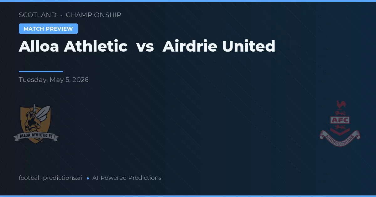 Alloa Athletic vs Airdrie United — typy i zapowiedź meczu
