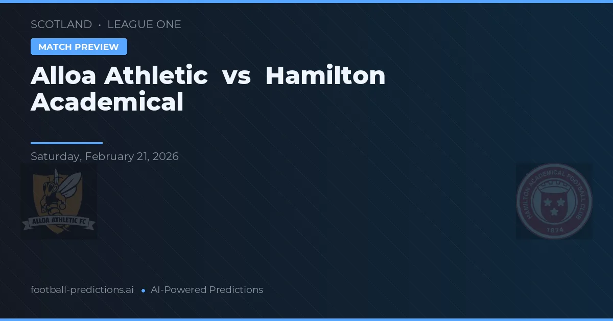 Alloa Athletic vs Hamilton Academical — typy i zapowiedź meczu