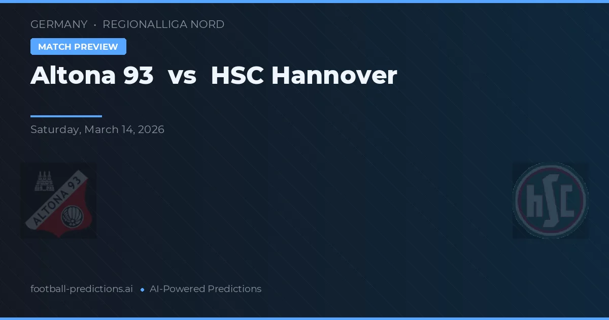Altona 93 vs HSC Hanower — typy i zapowiedź meczu
