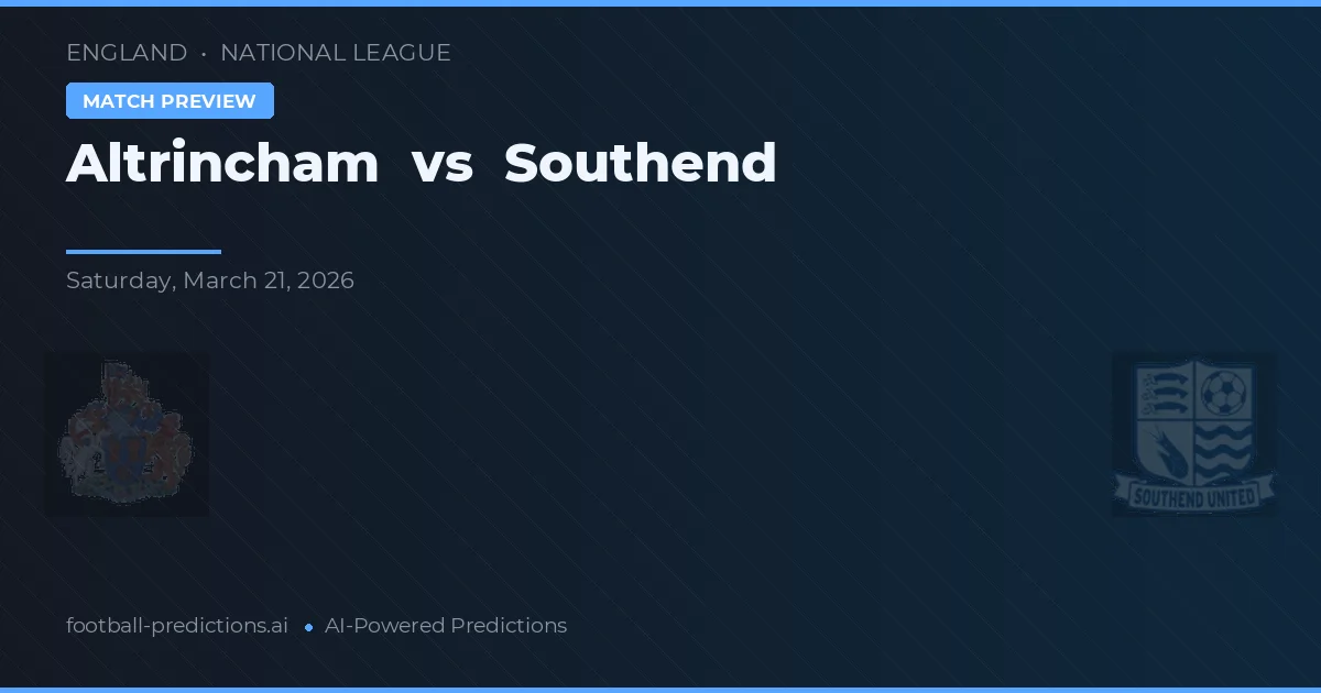 Altrincham vs Southend — typy i zapowiedź meczu