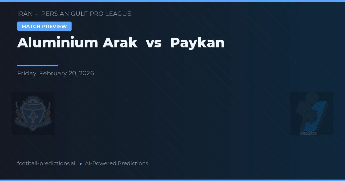 Aluminium Arak vs Paykan — typy i zapowiedź meczu