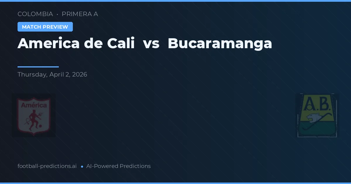 América Cali vs Bucaramanga — typy i zapowiedź meczu
