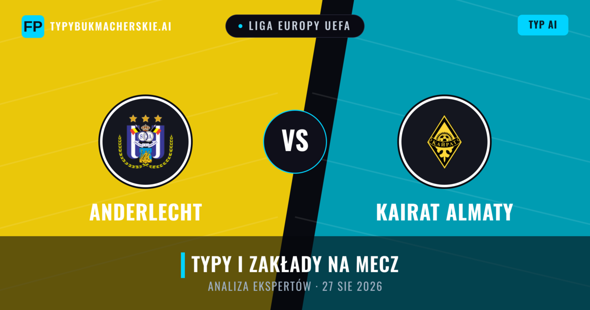 Anderlecht vs Kairat Almaty — typy i zapowiedź meczu