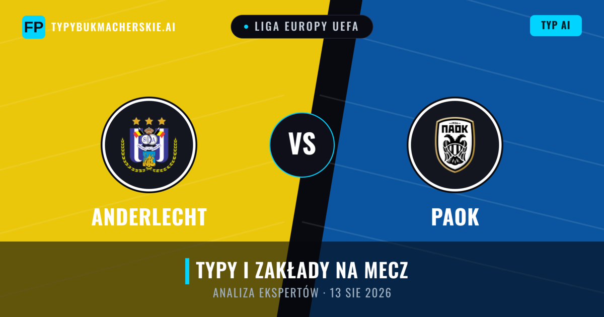 Anderlecht vs PAOK — typy i zapowiedź meczu