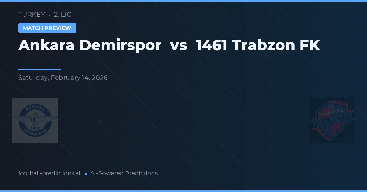 Ankara Demirspor vs 1461 Trabzon FK — typy i zapowiedź meczu
