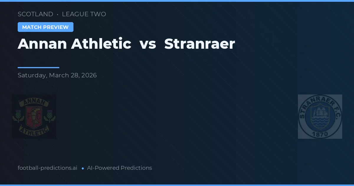 Annan Athletic vs Stranraer — typy i zapowiedź meczu