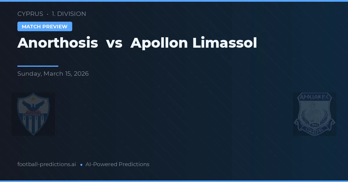 Anorthosis vs Apollon Limassol — typy i zapowiedź meczu