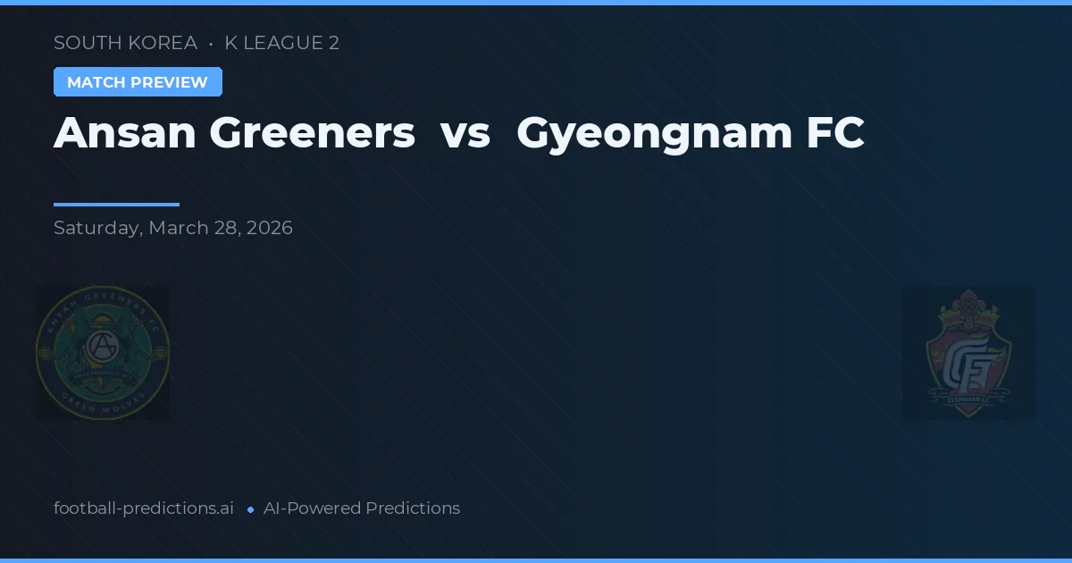 Ansangreeners vs Gyeongnam FC — typy i zapowiedź meczu