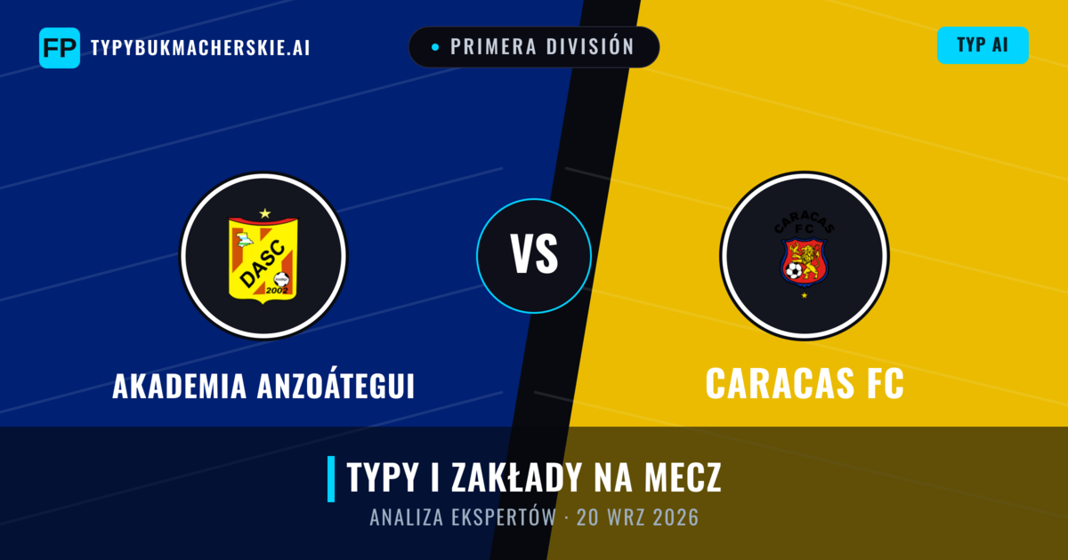 Akademia Anzoátegui vs Caracas FC — typy i zapowiedź meczu