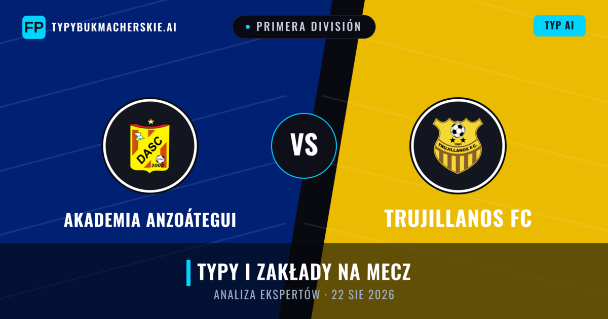 Akademia Anzoátegui vs Trujillanos FC — typy i zapowiedź meczu