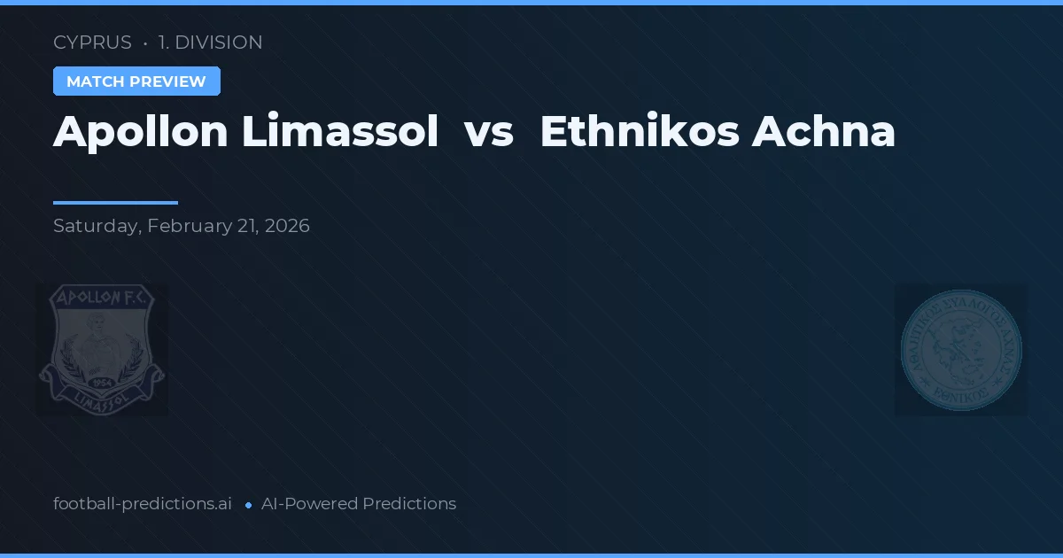 Apollon Limassol vs Ethnikos Achna — typy i zapowiedź meczu
