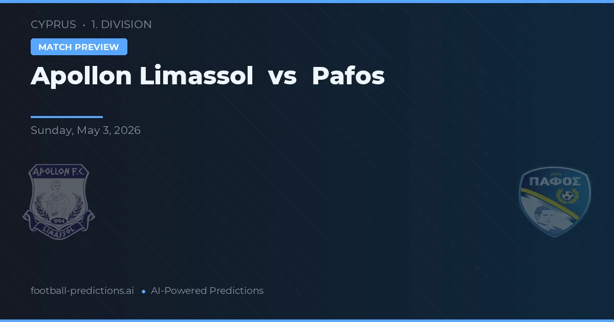 Apollon Limassol vs Pafos — typy i zapowiedź meczu