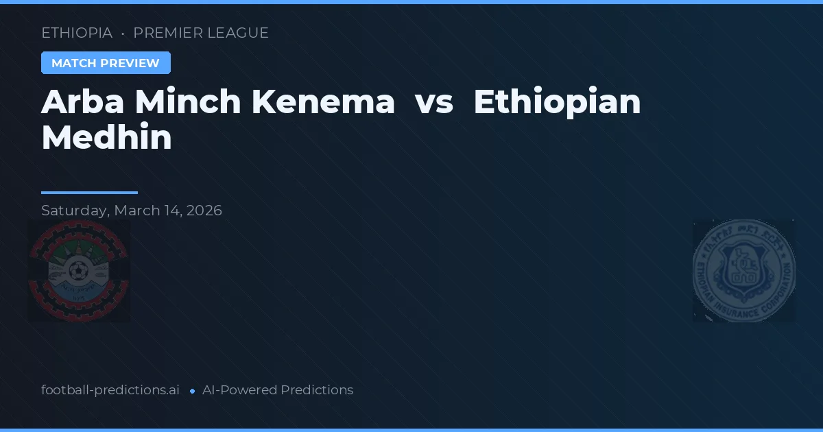 Arba Minch Kenema vs Ethiopian Medhin — typy i zapowiedź meczu