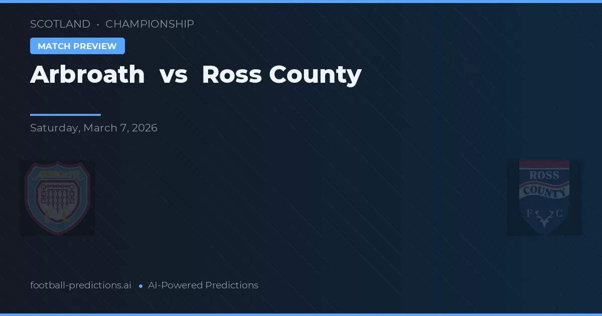 Arbroath vs Ross County — typy i zapowiedź meczu