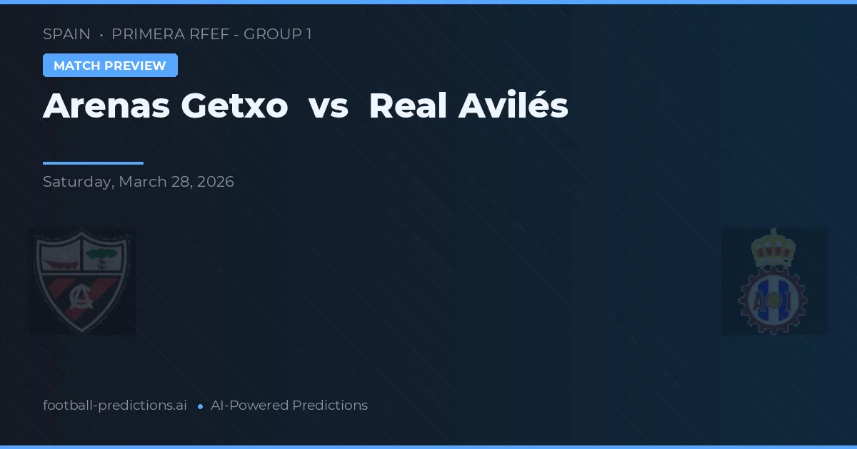 Arenas Getxo vs Real Avilés — typy i zapowiedź meczu