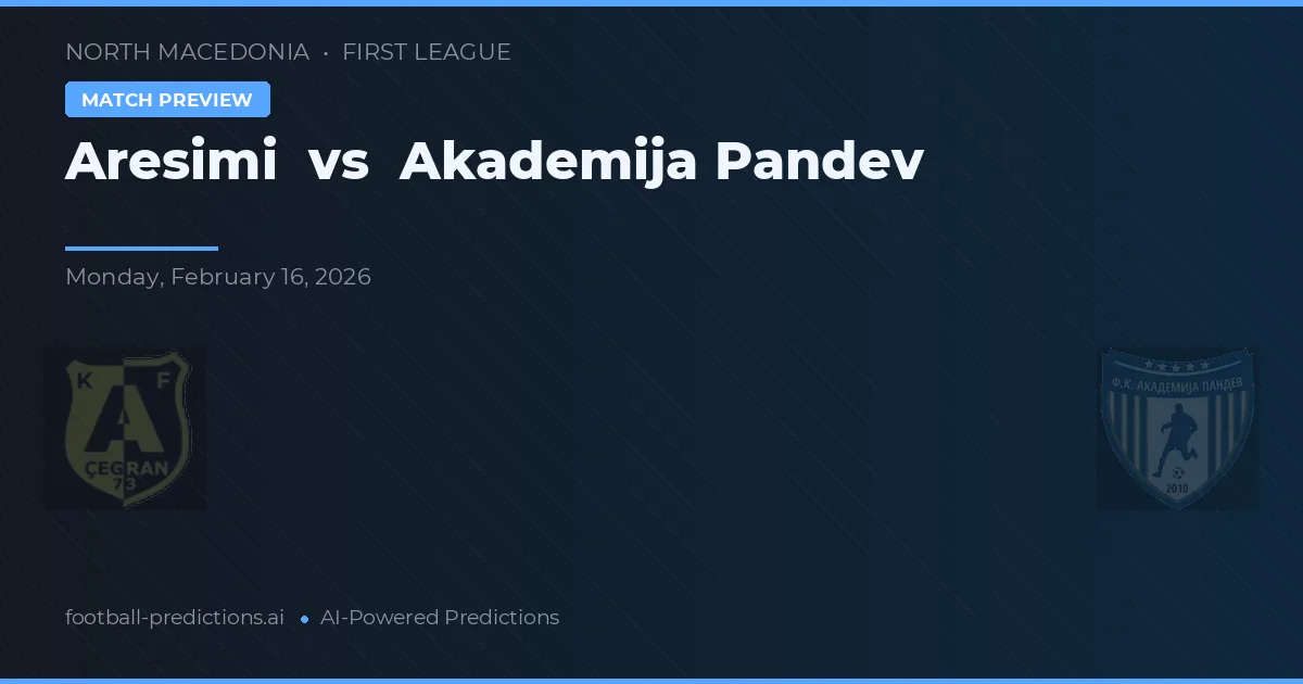 Aresimi vs Academija Pandev — typy i zapowiedź meczu