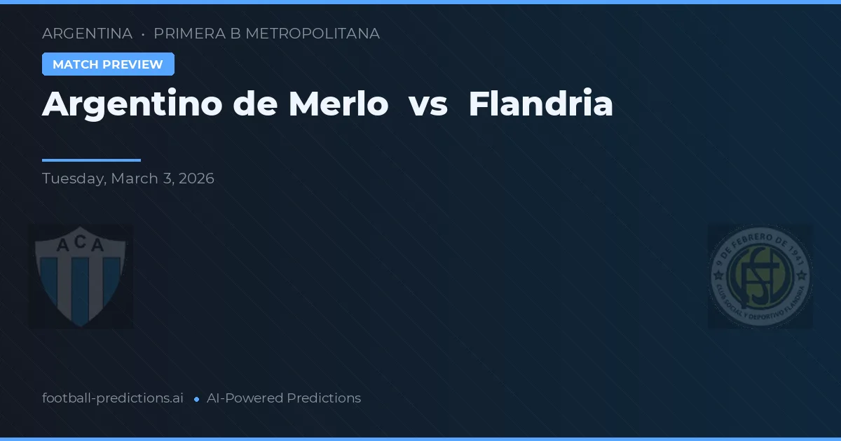 Argentino de Merlo vs Flandria — typy i zapowiedź meczu