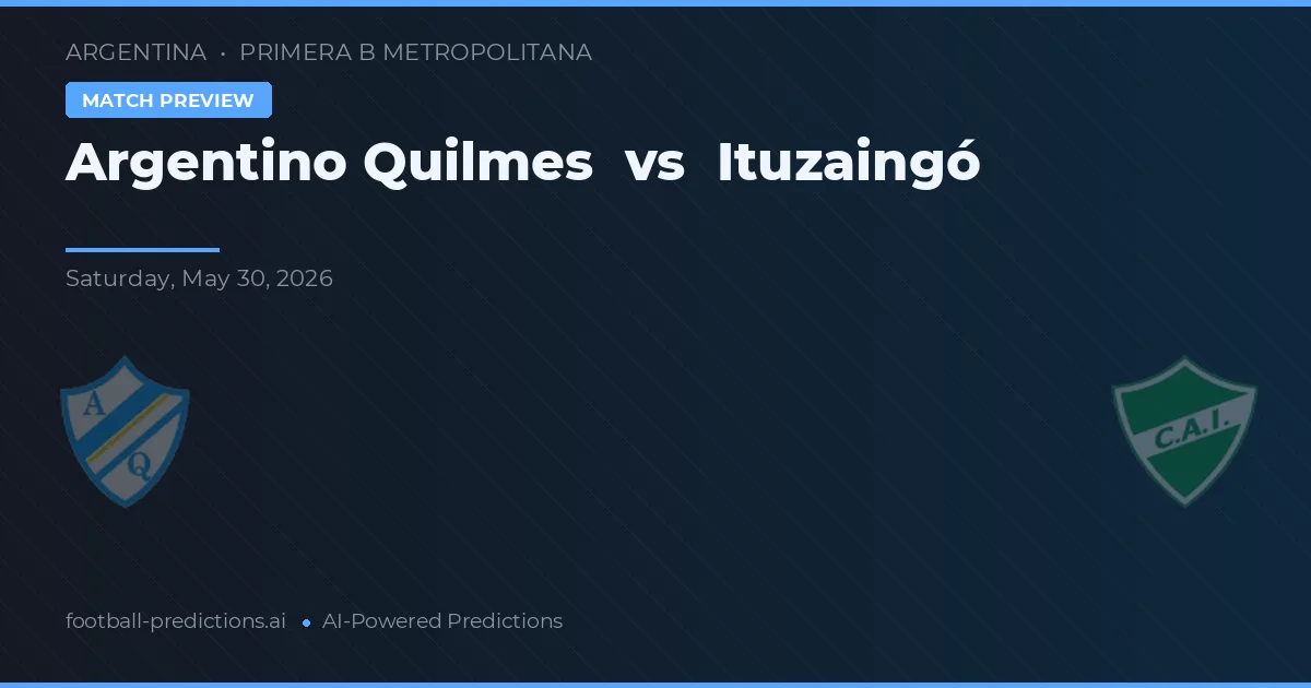 Argentino Quilmes vs Ituzaingó — typy i zapowiedź meczu