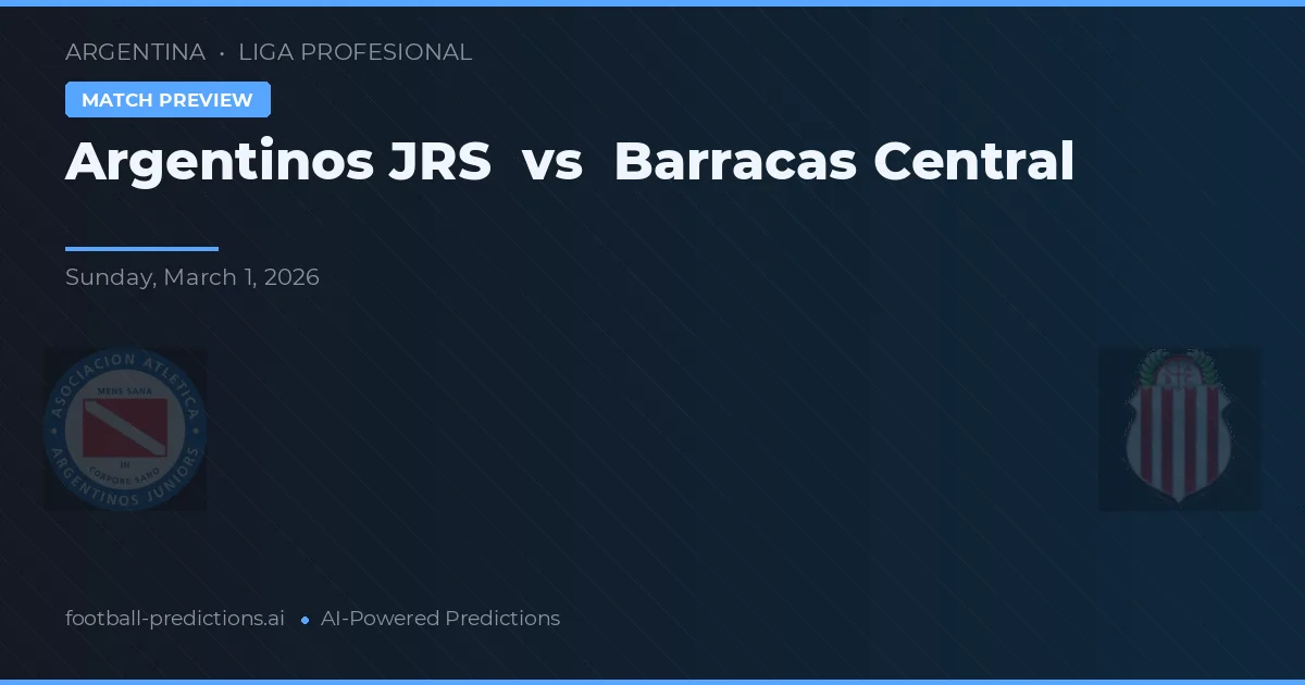 Argentinos Juniors vs Barracas Central — typy i zapowiedź meczu
