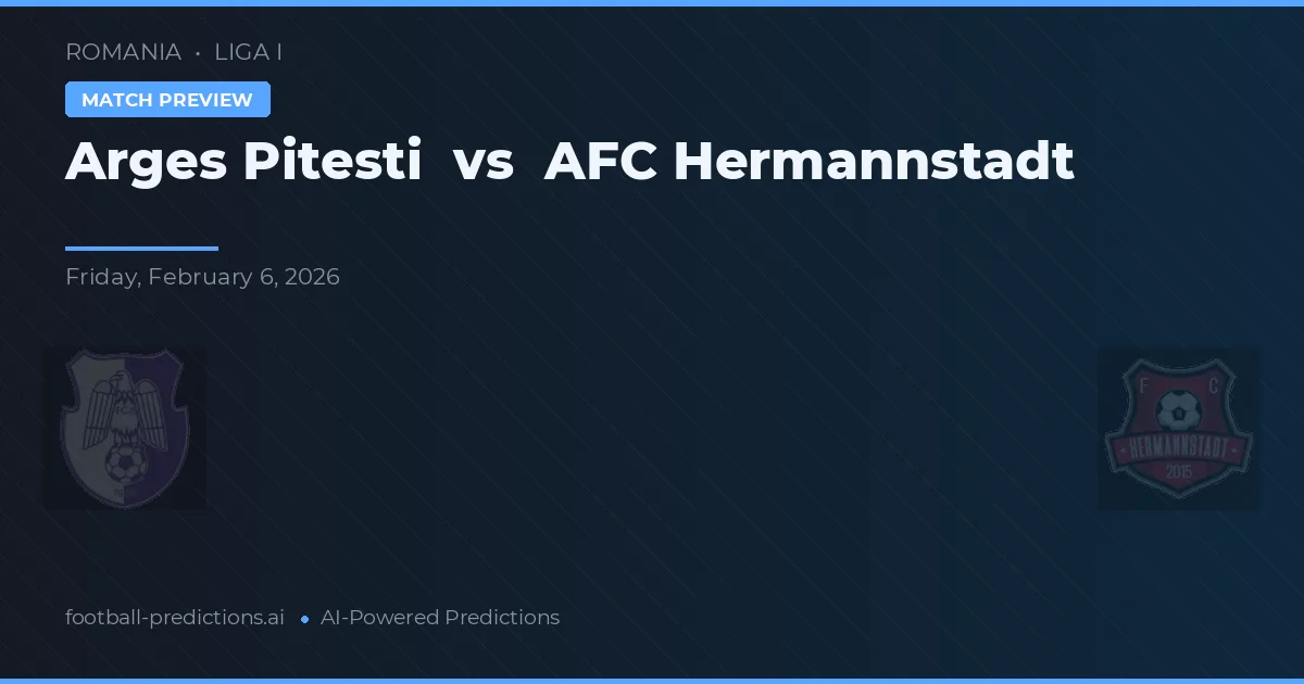 Argeș Pitești vs AFC Hermannstadt — typy i zapowiedź meczu