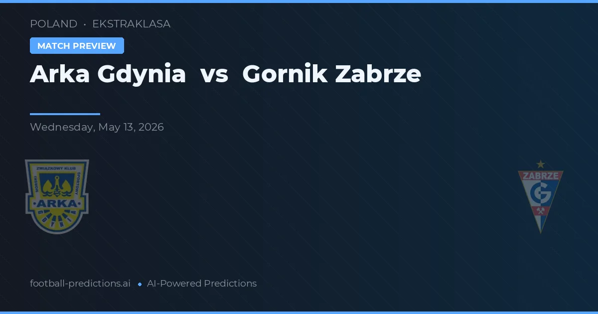 Arka Gdynia vs Górnik Zabrze — typy i zapowiedź meczu