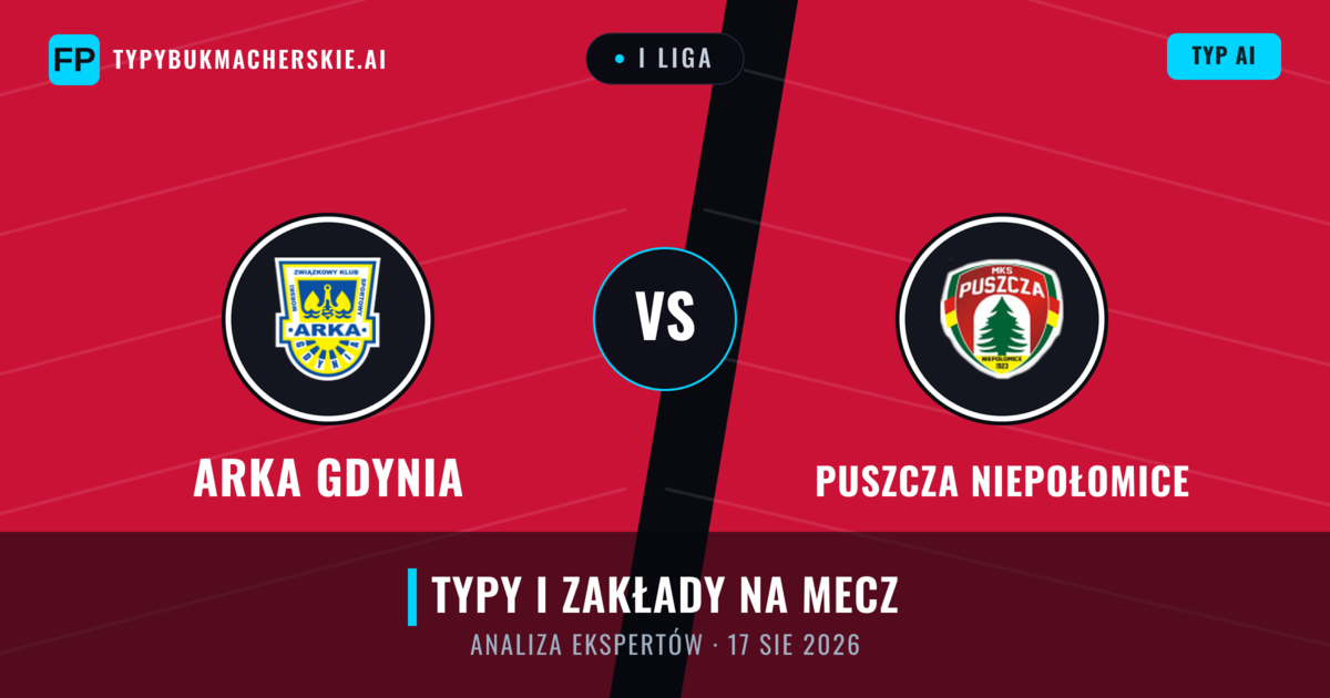 Arka Gdynia vs Puszcza Niepołomice — typy i zapowiedź meczu