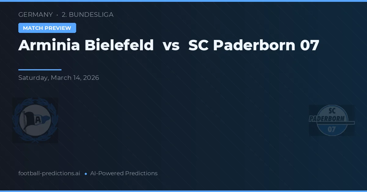 Arminia Bielefeld vs SC Paderborn 07 — typy i zapowiedź meczu
