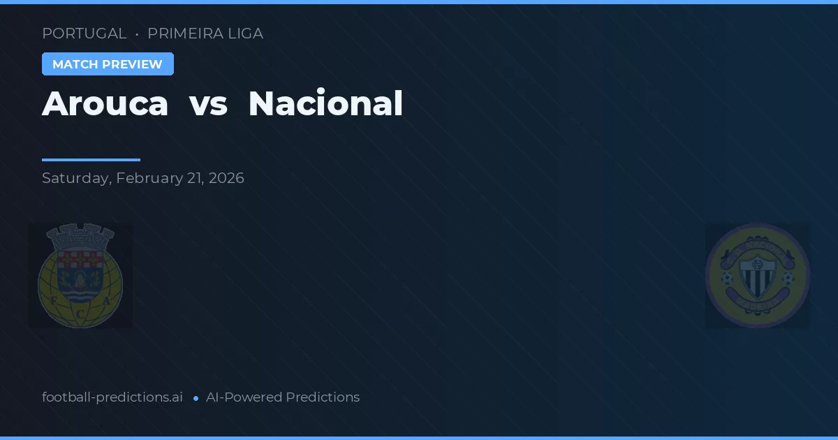 Arouca vs Nacional — typy i zapowiedź meczu