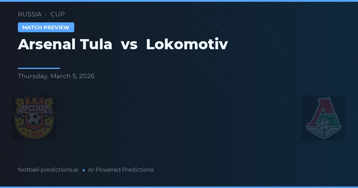Arsenal Tula vs Łokomotyw Moskwa — typy i zapowiedź meczu
