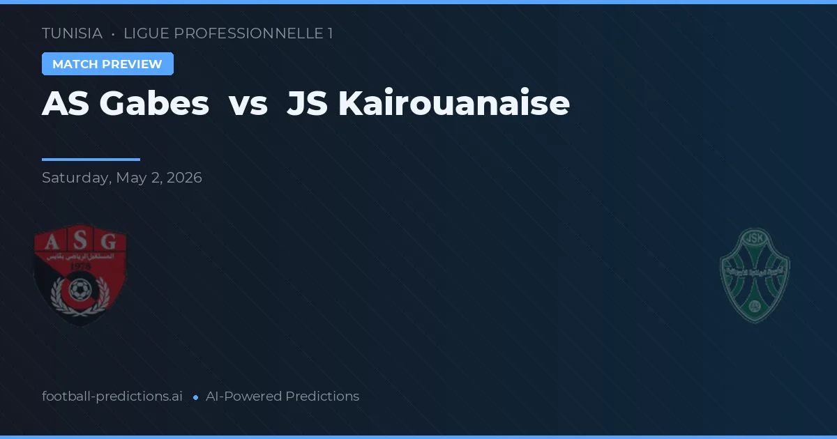 AS Gabes vs JS Kairouanaise — typy i zapowiedź meczu
