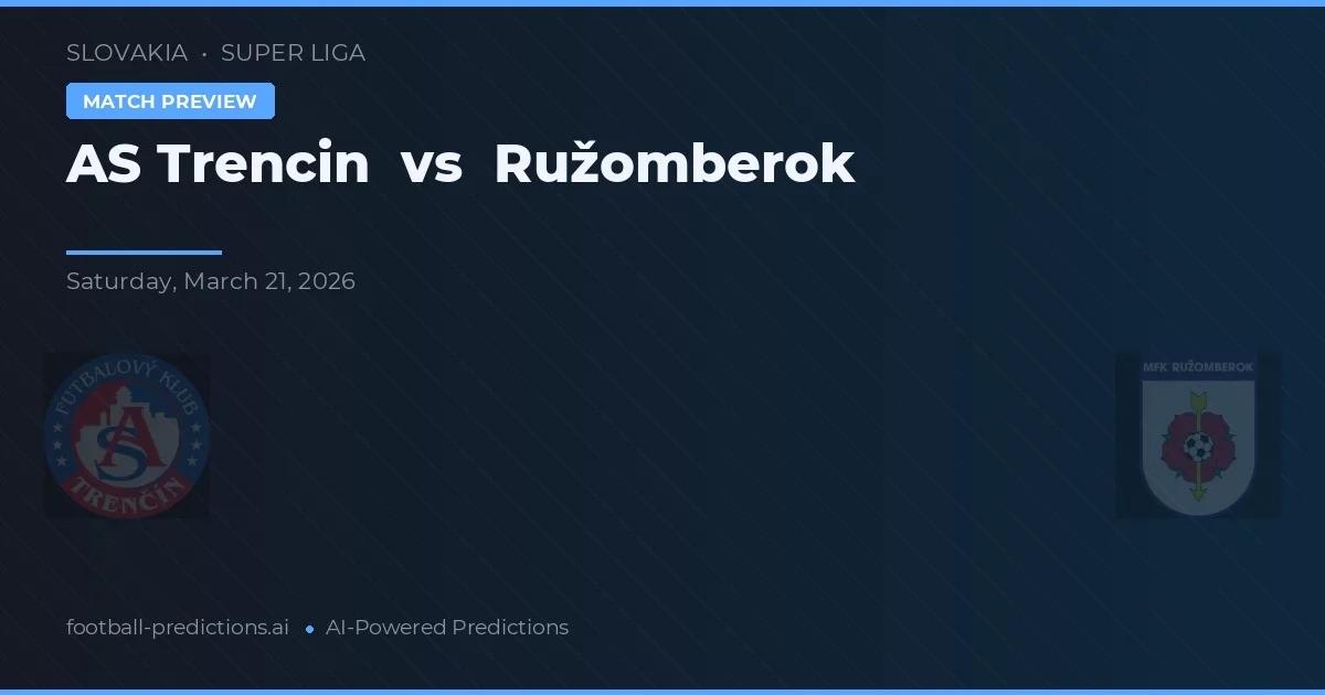 AS Trenčín vs Ružomberok — typy i zapowiedź meczu