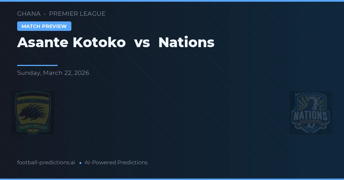 Asante Kotoko vs Nations — typy i zapowiedź meczu