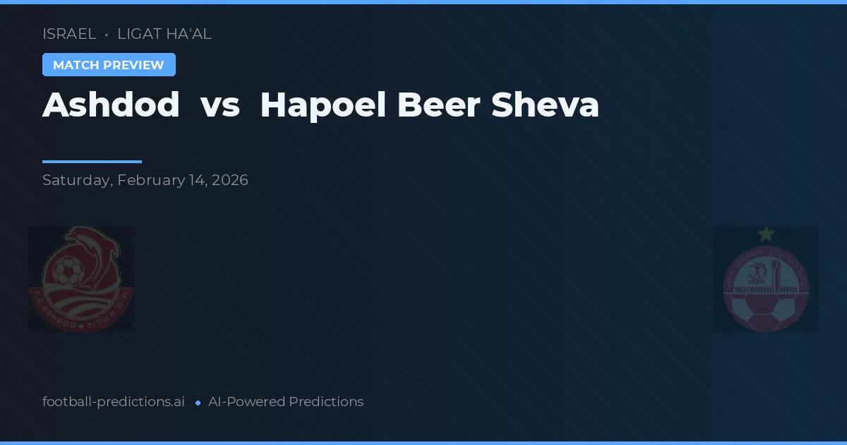 Aszdod vs Hapoel Beer Szewa — typy i zapowiedź meczu